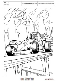 Hot-wheels boyama sayfaları